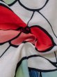 画像9: M0613Q  浴衣（日本製） 女性用着物  綿   白, 椿 【中古】 【USED】 【リサイクル】 ★★☆☆☆ (9)