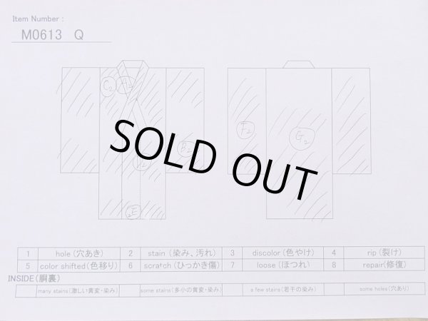 画像11: M0613Q  浴衣（日本製） 女性用着物  綿   白, 椿 【中古】 【USED】 【リサイクル】 ★★☆☆☆ (11)