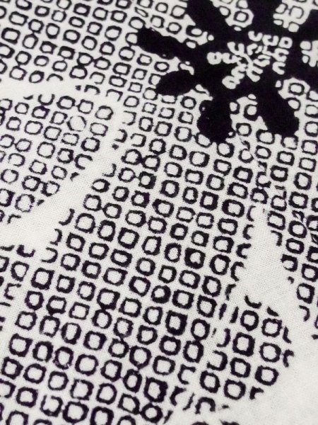 画像8: M0613S  浴衣(日本製) 女性用着物  綿麻   オフ ホワイト, 花 【中古】 【USED】 【リサイクル】 ★★☆☆☆ (8)