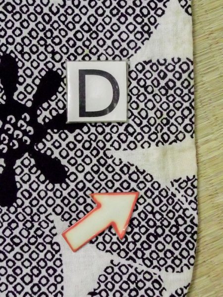 画像15: M0613S  浴衣(日本製) 女性用着物  綿麻   オフ ホワイト, 花 【中古】 【USED】 【リサイクル】 ★★☆☆☆ (15)