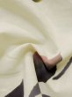 画像9: M0613U  浴衣（日本製） 女性用着物  麻   アイボリー, 葉 【中古】 【USED】 【リサイクル】 ★★☆☆☆ (9)