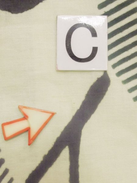 画像14: M0613U  浴衣(日本製) 女性用着物  麻   アイボリー, 葉 【中古】 【USED】 【リサイクル】 ★★☆☆☆ (14)