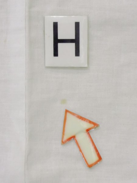 画像21: M0613V  浴衣(日本製) 女性用着物 ひまわり、文字 綿   白, 波 【中古】 【USED】 【リサイクル】 ★★☆☆☆ (21)