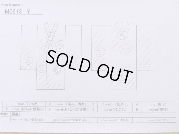 画像11: M0613Y  浴衣（日本製） 女性用着物  綿麻   オフ　ホワイト, 縞 【中古】 【USED】 【リサイクル】 ★★☆☆☆ (11)