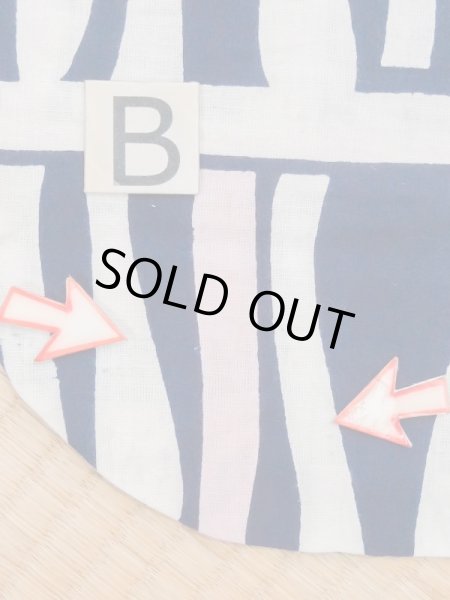 画像13: M0613Y  浴衣（日本製） 女性用着物  綿麻   オフ　ホワイト, 縞 【中古】 【USED】 【リサイクル】 ★★☆☆☆ (13)