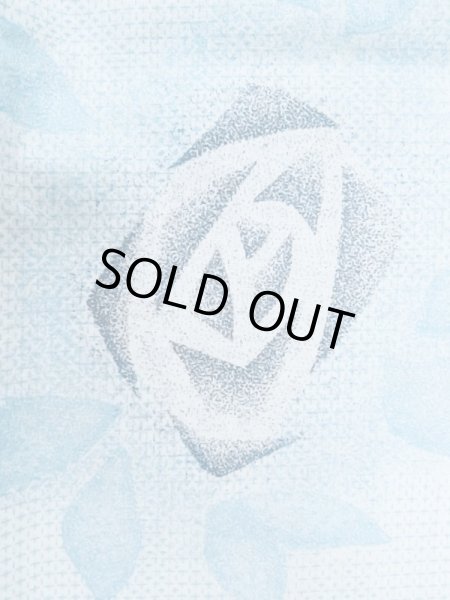 画像5: M0620E  浴衣（日本製） 女性用着物  綿  灰色がかった 紺, バラ 【中古】 【USED】 【リサイクル】 ★★☆☆☆ (5)