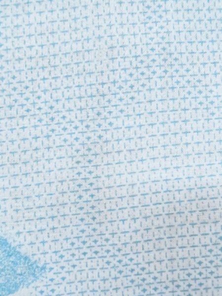 画像7: M0620E  浴衣(日本製) 女性用着物  綿  灰色がかった 紺, バラ 【中古】 【USED】 【リサイクル】 ★★☆☆☆ (7)