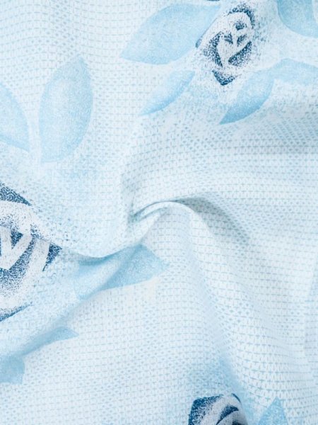 画像11: M0620E  浴衣(日本製) 女性用着物  綿  灰色がかった 紺, バラ 【中古】 【USED】 【リサイクル】 ★★☆☆☆ (11)