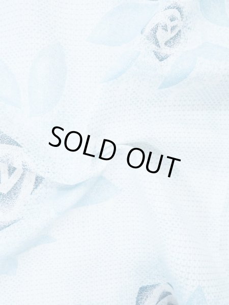 画像11: M0620E  浴衣（日本製） 女性用着物  綿  灰色がかった 紺, バラ 【中古】 【USED】 【リサイクル】 ★★☆☆☆ (11)