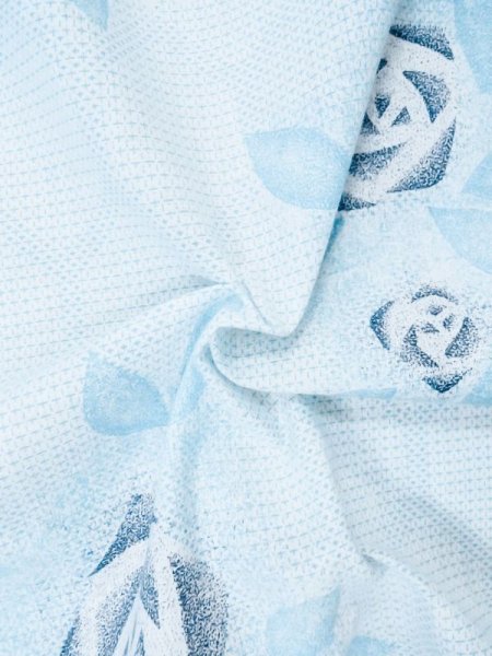 画像12: M0620E  浴衣(日本製) 女性用着物  綿  灰色がかった 紺, バラ 【中古】 【USED】 【リサイクル】 ★★☆☆☆ (12)