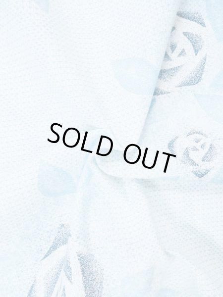 画像12: M0620E  浴衣（日本製） 女性用着物  綿  灰色がかった 紺, バラ 【中古】 【USED】 【リサイクル】 ★★☆☆☆ (12)