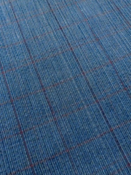 画像8: M0620K  単衣 女性用着物  綿  深い 青, チェック柄 【中古】 【USED】 【リサイクル】 ★★☆☆☆ (8)