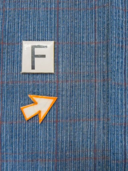 画像17: M0620K  単衣 女性用着物  綿  深い 青, チェック柄 【中古】 【USED】 【リサイクル】 ★★☆☆☆ (17)