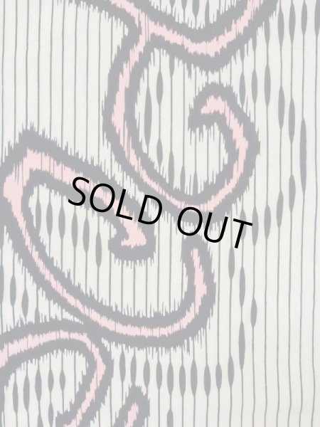 画像3: M0620L  浴衣（日本製） 女性用着物  綿麻   黒, 縞 【中古】 【USED】 【リサイクル】 ★★☆☆☆ (3)