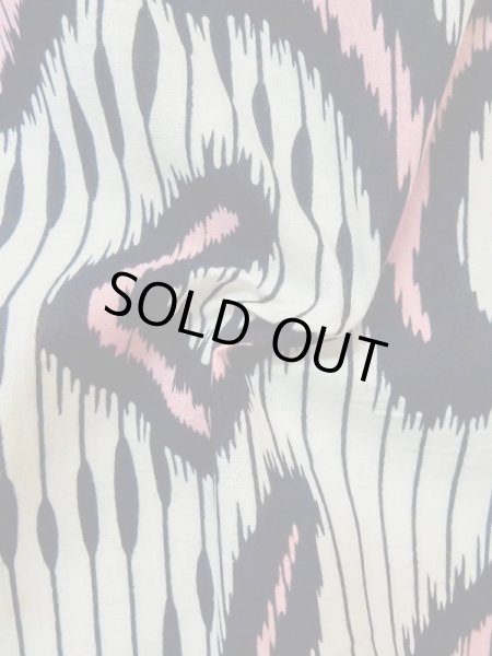 画像5: M0620L  浴衣（日本製） 女性用着物  綿麻   黒, 縞 【中古】 【USED】 【リサイクル】 ★★☆☆☆ (5)