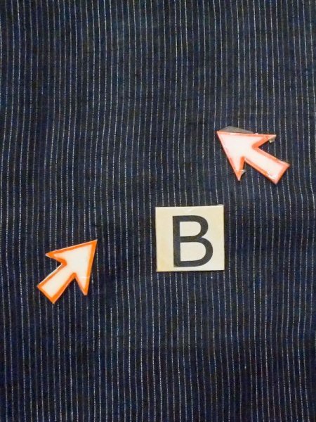 画像13: M0620M  夏物 女性用着物 上布、そでなし 麻  深い 黒, 縞 【中古】 【USED】 【リサイクル】 ★☆☆☆☆ (13)