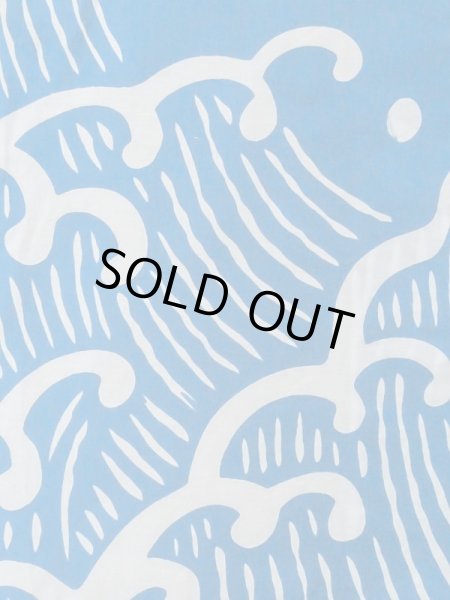 画像6: M0620R  浴衣（日本製） 女性用着物  綿   白, 波 【中古】 【USED】 【リサイクル】 ★★☆☆☆ (6)