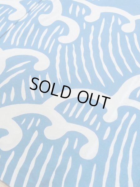 画像9: M0620R  浴衣（日本製） 女性用着物  綿   白, 波 【中古】 【USED】 【リサイクル】 ★★☆☆☆ (9)