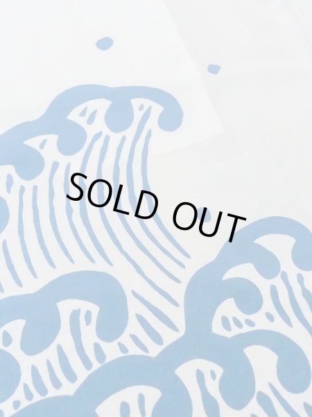 画像10: M0620R  浴衣（日本製） 女性用着物  綿   白, 波 【中古】 【USED】 【リサイクル】 ★★☆☆☆ (10)