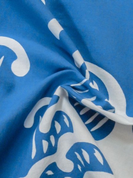 画像11: M0620R  浴衣(日本製) 女性用着物  綿   白, 波 【中古】 【USED】 【リサイクル】 ★★☆☆☆ (11)