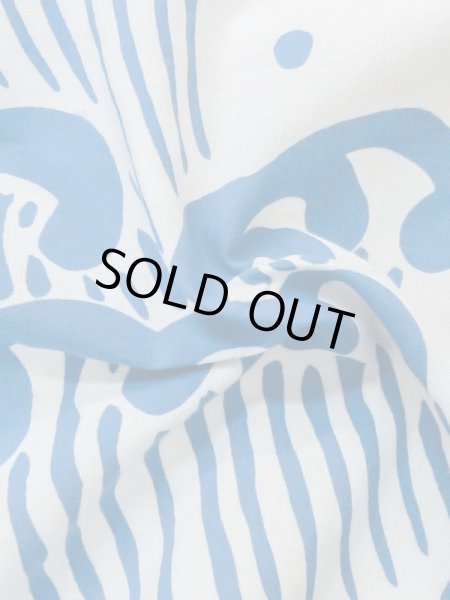 画像12: M0620R  浴衣（日本製） 女性用着物  綿   白, 波 【中古】 【USED】 【リサイクル】 ★★☆☆☆ (12)