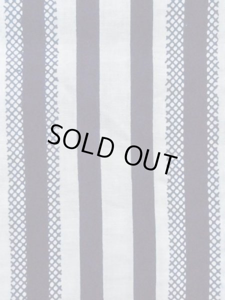 画像7: M0620S  浴衣（日本製） 女性用着物  綿麻   白, 扇 【中古】 【USED】 【リサイクル】 ★★☆☆☆ (7)