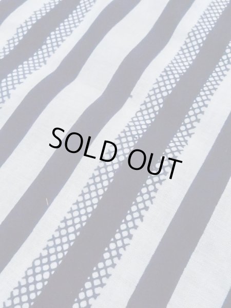 画像10: M0620S  浴衣（日本製） 女性用着物  綿麻   白, 扇 【中古】 【USED】 【リサイクル】 ★★☆☆☆ (10)