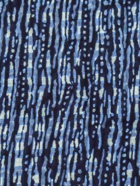 画像6: M0620V  浴衣（日本製） 男性用着物  綿   水色, チェック柄 【中古】 【USED】 【リサイクル】 ★★☆☆☆ (6)