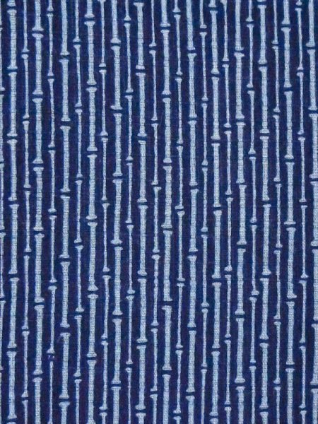 画像5: M0620W  浴衣(日本製) 男性用着物 竺仙 綿   藍, 竹 【中古】 【USED】 【リサイクル】 ★★★☆☆ (5)