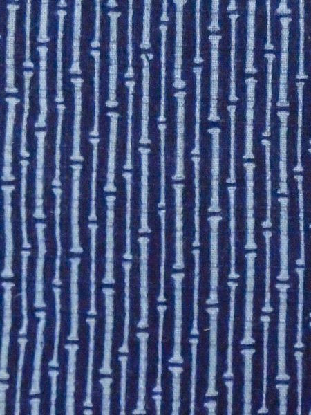 画像6: M0620W  浴衣(日本製) 男性用着物 竺仙 綿   藍, 竹 【中古】 【USED】 【リサイクル】 ★★★☆☆ (6)