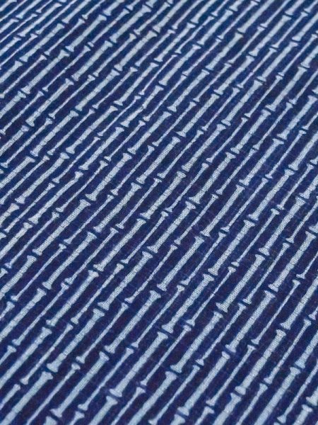 画像7: M0620W  浴衣(日本製) 男性用着物 竺仙 綿   藍, 竹 【中古】 【USED】 【リサイクル】 ★★★☆☆ (7)