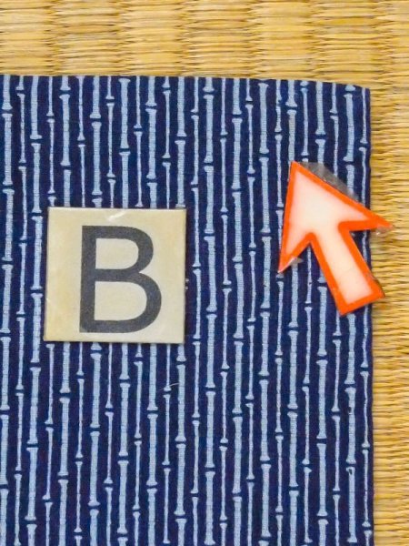 画像13: M0620W  浴衣(日本製) 男性用着物 竺仙 綿   藍, 竹 【中古】 【USED】 【リサイクル】 ★★★☆☆ (13)