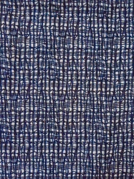 画像3: M0620X  浴衣(日本製) 男性用着物  綿麻   灰色, チェック柄 【中古】 【USED】 【リサイクル】 ★★☆☆☆ (3)