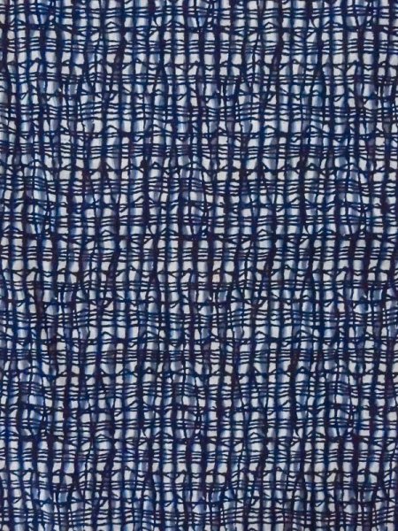 画像4: M0620X  浴衣(日本製) 男性用着物  綿麻   灰色, チェック柄 【中古】 【USED】 【リサイクル】 ★★☆☆☆ (4)