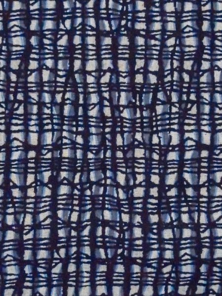 画像5: M0620X  浴衣(日本製) 男性用着物  綿麻   灰色, チェック柄 【中古】 【USED】 【リサイクル】 ★★☆☆☆ (5)