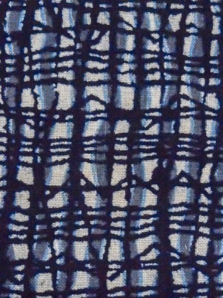 画像6: M0620X  浴衣(日本製) 男性用着物  綿麻   灰色, チェック柄 【中古】 【USED】 【リサイクル】 ★★☆☆☆ (6)