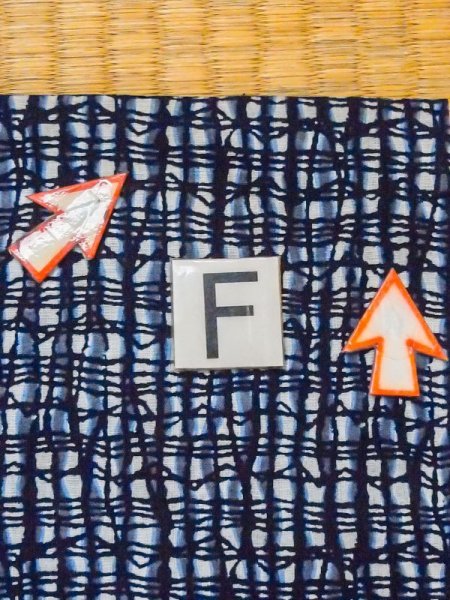 画像16: M0620X  浴衣(日本製) 男性用着物  綿麻   灰色, チェック柄 【中古】 【USED】 【リサイクル】 ★★☆☆☆ (16)