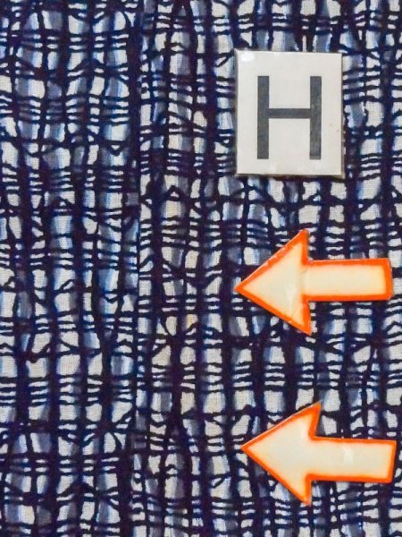 画像19: M0620X  浴衣(日本製) 男性用着物  綿麻   灰色, チェック柄 【中古】 【USED】 【リサイクル】 ★★☆☆☆ (19)