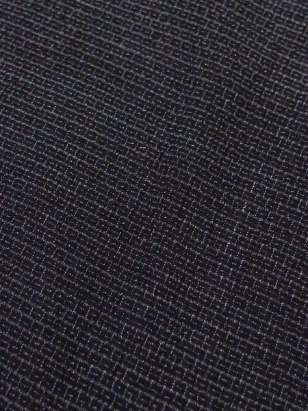 画像8: M0620Y  夏物 男性用着物  シルク（正絹）   黒, 亀甲 【中古】 【USED】 【リサイクル】 ★★☆☆☆ (8)