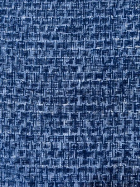 画像4: M0621B  浴衣(日本製) 男性用着物  綿麻   紺, チェック柄 【中古】 【USED】 【リサイクル】 ★★☆☆☆ (4)