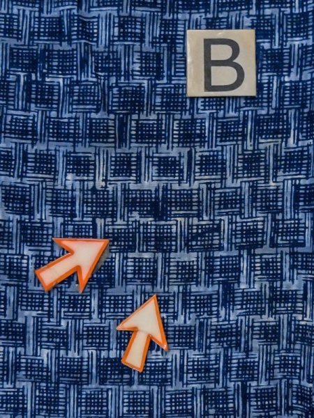 画像13: M0621B  浴衣(日本製) 男性用着物  綿麻   紺, チェック柄 【中古】 【USED】 【リサイクル】 ★★☆☆☆ (13)