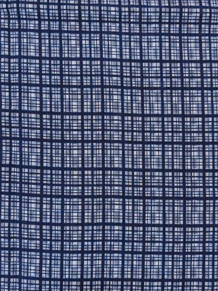 画像4: M0621C Mint  浴衣(日本製) 男性用着物  綿麻   青, チェック柄 【中古】 【USED】 【リサイクル】 ★★★★☆ (4)