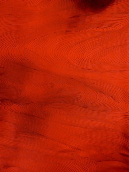 画像3: M0627A  羽織 女性用着物 裏地:化繊混合、つぎはぎあり シルク(正絹)   赤色, ぼかし 【中古】 【USED】 【リサイクル】 ★★★☆☆ (3)