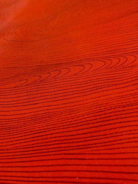 画像8: M0627A  羽織 女性用着物 裏地:化繊混合、つぎはぎあり シルク(正絹)   赤色, ぼかし 【中古】 【USED】 【リサイクル】 ★★★☆☆ (8)