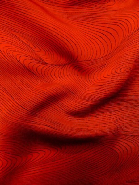 画像12: M0627A  羽織 女性用着物 裏地:化繊混合、つぎはぎあり シルク(正絹)   赤色, ぼかし 【中古】 【USED】 【リサイクル】 ★★★☆☆ (12)