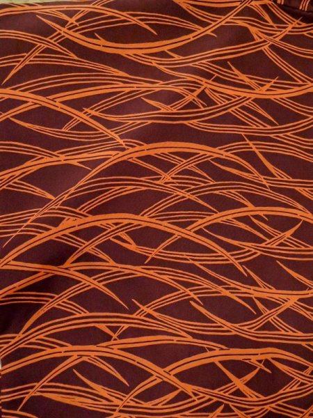 画像3: M0627B  羽織 女性用着物  シルク(正絹)   茶色, 草 【中古】 【USED】 【リサイクル】 ★★★★☆ (3)