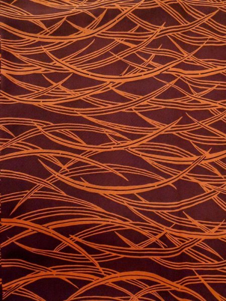 画像4: M0627B  羽織 女性用着物  シルク(正絹)   茶色, 草 【中古】 【USED】 【リサイクル】 ★★★★☆ (4)