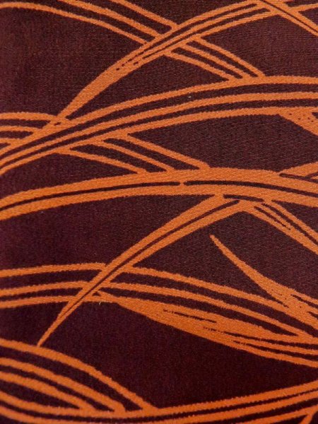 画像6: M0627B  羽織 女性用着物  シルク(正絹)   茶色, 草 【中古】 【USED】 【リサイクル】 ★★★★☆ (6)