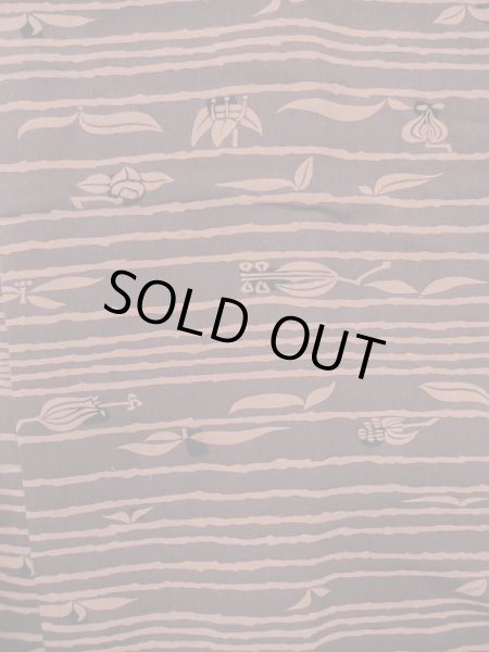 画像4: M0627G  羽織 女性用着物  シルク（正絹）   茶色, 花 【中古】 【USED】 【リサイクル】 ★★★☆☆ (4)