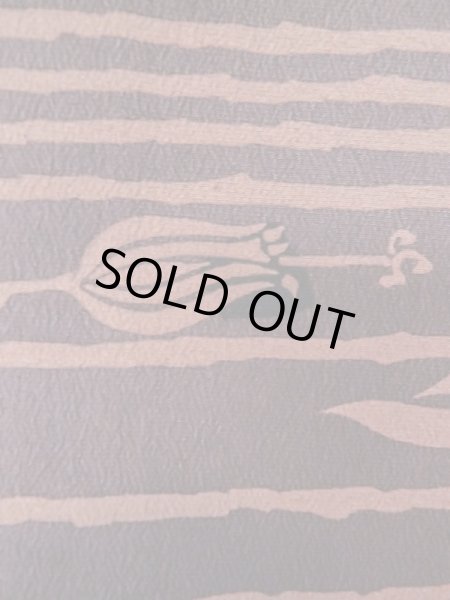 画像7: M0627G  羽織 女性用着物  シルク（正絹）   茶色, 花 【中古】 【USED】 【リサイクル】 ★★★☆☆ (7)